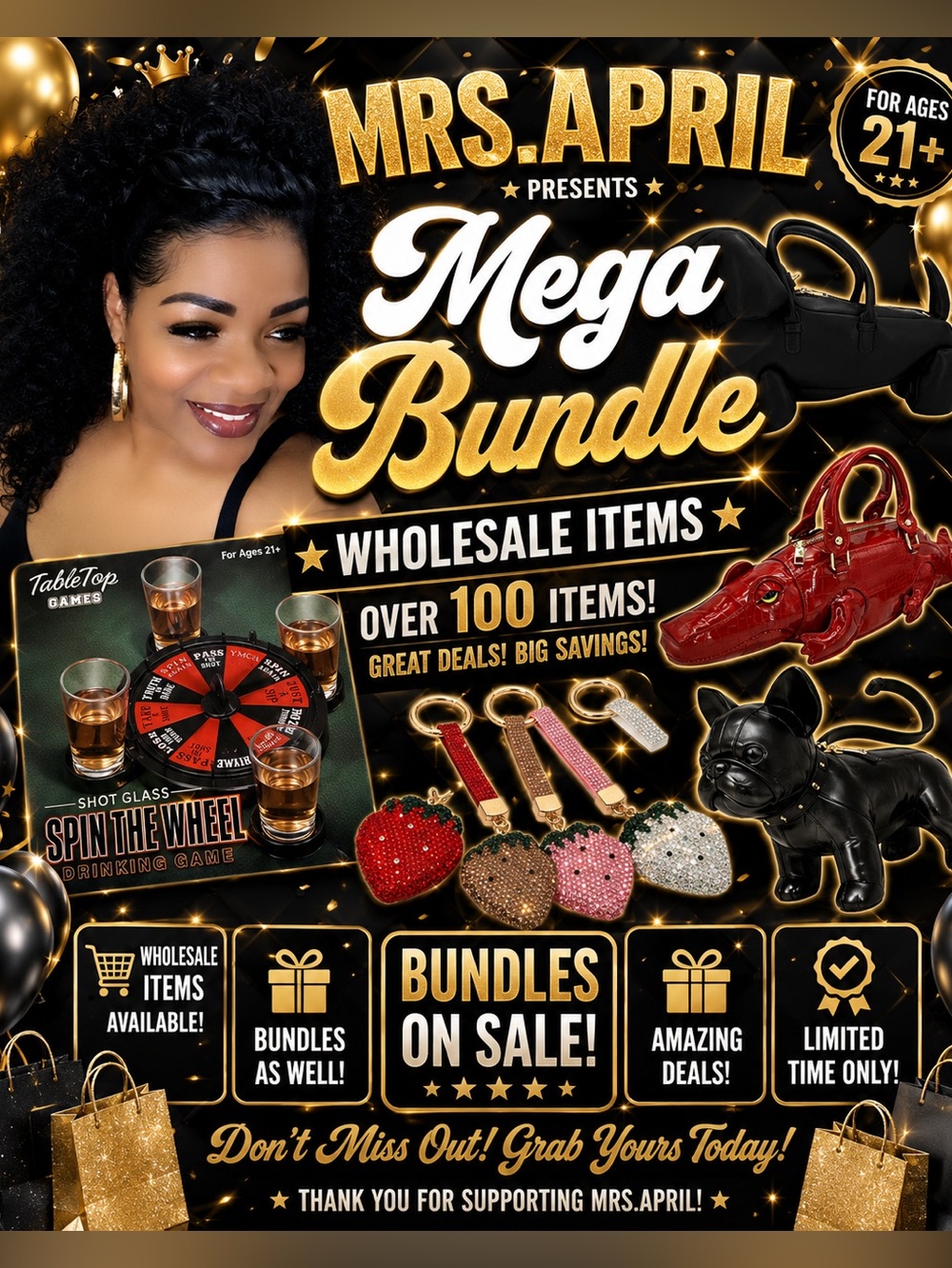Mega Bundle - Black & Gold Home Party Supplies